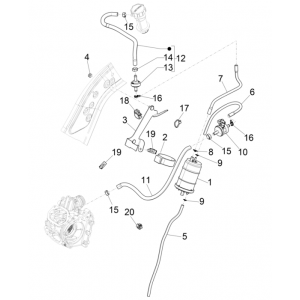 Anti-percolatiesysteem Vespa GTS 125 IE ABS Euro 5 2021