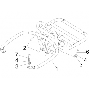 Achterdrager Vespa GTS 250 ie 2005-2009 (met ABS)