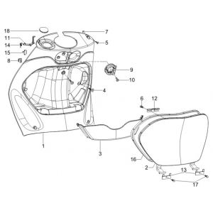 Beenschild Piaggio Zip 2000 4-takt AC
