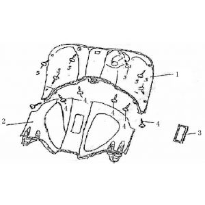Beenschild Turbho RG50 wit zwart