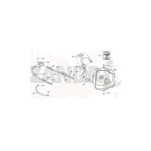 Benzinetank - Tankvlotter - Vacuümkraan Santini Capri 125 zwart
