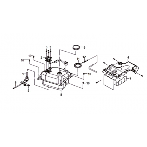 Benzinetank - Tankvlotter - Vacuümkraan Sym Jet 14