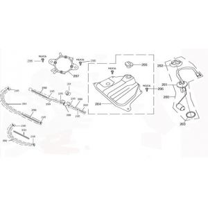 Benzinetank - Tankvlotter - Vacuümkraan China Joy wit