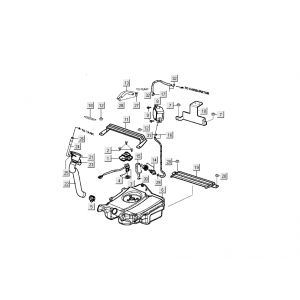 Benzinetank - Tankvlotter - Benzinepomp Kymco Filly 4-takt zilver