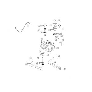 Benzinetank - Tankvlotter - Vacuümkraan Kymco Sento 50 4-takt Wit