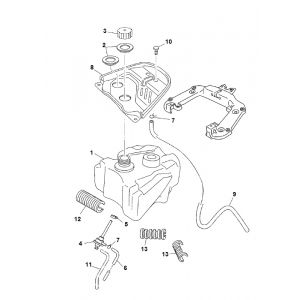 Benzinetank - Tankvlotter - Vacuümkraan Yamaha Neo's 50 2-takt AC ←2003