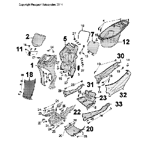Kappen - Beplating - Helmbak Peugeot Tweet Evo antartica white (K7)