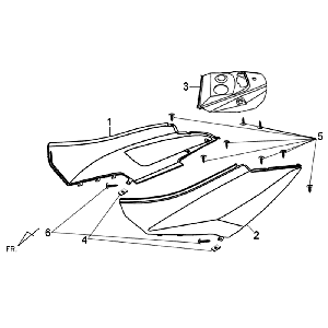 Motorschermen Sym Orbit II (WH8018P) white
