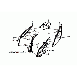 Motorschermen Sym Orbit III Red