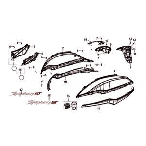 Beplating Sym Symphony ST 200I Light black (BK-7C)
