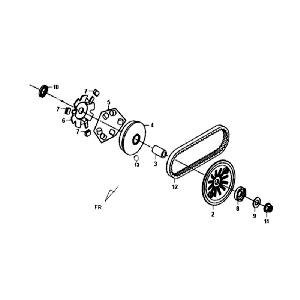 Variateur - V-snaar Sym Fiddle II (BK-7c) iron gray