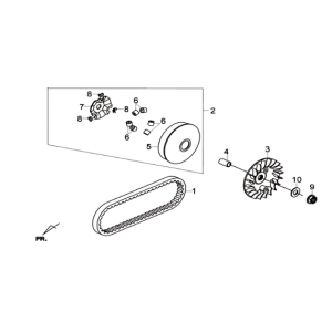 Beweegbare flens / v snaar Sym Joymax 300I ABS E3 2014-2016
