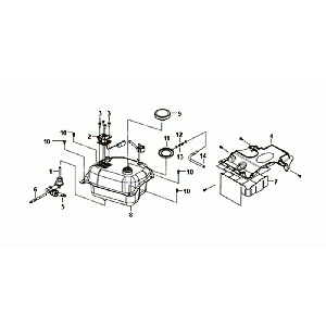 Benzinetank - Tankvlotter Sym Fiddle III Euro 4