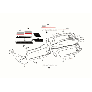 Motorschermen - Zijskirts - Onderspoiler Sym Fiddle ll Euro 5 Black (BK-5560S)