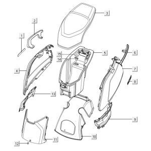 Kappen - Beplating achterzijde Niu glans zwart N1S
