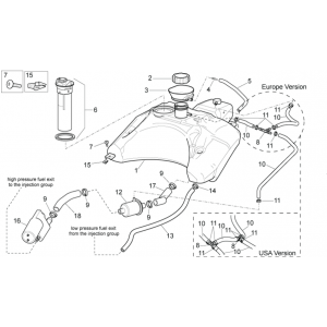 Brandstoftank Aprilia SR 50 H2O ie+carb 2004-2009
