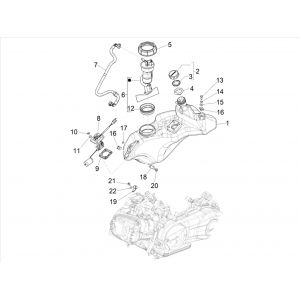 Benzinetank - Tankvlotter - Benzinepomp Vespa Sprint 125 3V IE ABS Euro 5 2021
