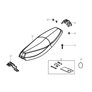 Zadel Kymco K-Pipe 4-takt Wit