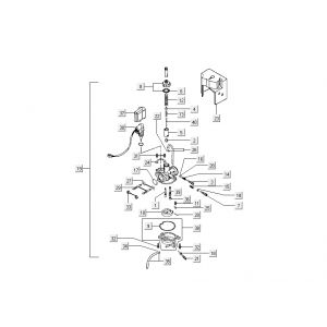 Carburateur - Choke Kymco Grand Dink 2-takt antraciet