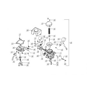 carburateur-choke Kymco Sento 4-takt Zwart