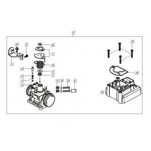 Carburateur Kymco Like 200i Zwart