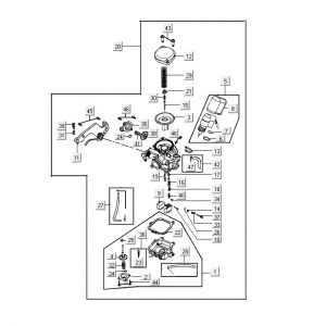 Carburateur Kymco VP50 4-takt ACdiamond white