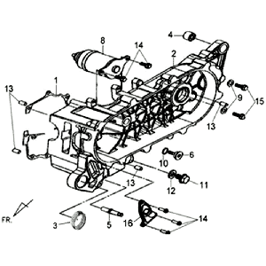Carter - Startmotor Sym Jet 4 (R086) red