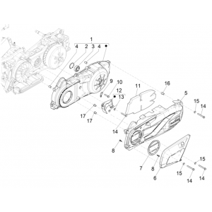 Carterdeksel Piaggio Beverly 300 HPE 4V ABS Euro 5 2021-2022