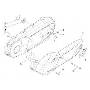 Carterdeksel Piaggio MP3 350 Maxi Sport ABS Euro 4 2018-2020