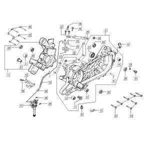 Carterhelft-Oliepomp Kymco Yup 50 2-takt AC zilver