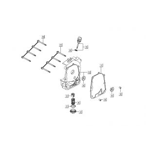 Carterhelft rechts - Peilstok - Oliefilter Kymco People S 50 4-takt Titanium