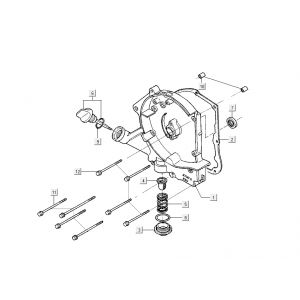 Carterhelft rechts - Peilstok - Oliefilter Kymco Sento 50 4-takt Zwart