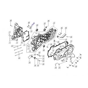 Carter - Carterdeksel - Kickstarteras Kymco New Dink 4-takt donkergrijs