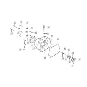 Carterkoppeling Kymco Activ 50 4-takt zilver