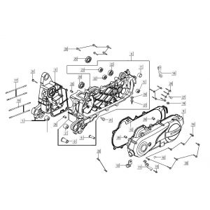 Carter - Carterdeksel - Kickstarteras Kymco Carry 50i 4-takt Euro 4 glans zwart