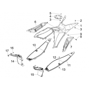 Treeplank - Voetensteun Gilera Runner 50 SP 50 2-takt LC 2010-2017