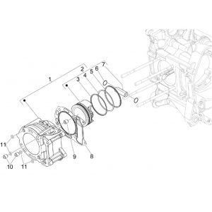 Cilinder - Zuiger Piaggio Beverly 300 IE ABS Euro 4 2016-2020