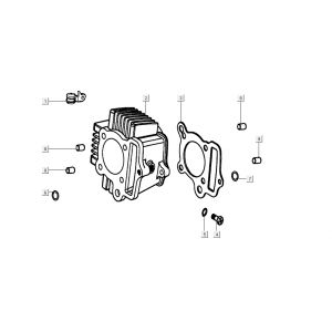 Cilinder Kymco K-Pipe 4-takt Wit