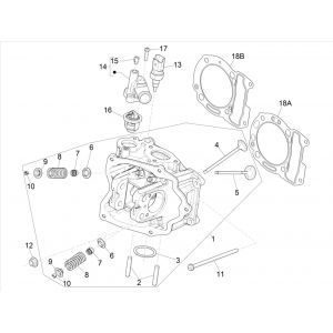 Cilinderkop Vespa GTS 300 HPE 4V IE ABS Euro 4 2019