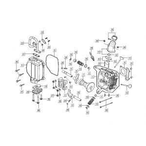 Cilinderkop Kymco New Dink 4-takt wit