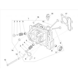 Cilinderkop Piaggo Zip 50 4-takt IGET 3V Euro 5