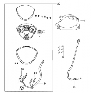 Kilometerteller - Cockpit - Kilometertellerkabel Edwards Tomorrow Maple V50-3 flat mat antraciet