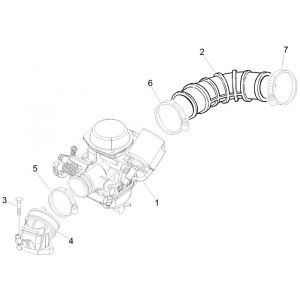 Carburateur - Inlaatspruitstuk Piaggio New Fly 4-takt 2V