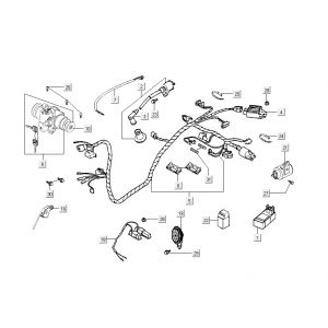 Contactslot - Kabelboom - CDI Kymco Sento 50 4-takt Zwart