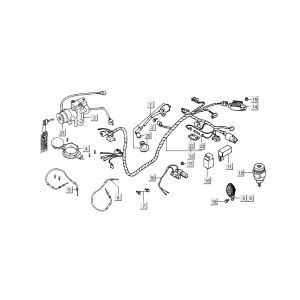 Contactslot - Kabelboom Kymco Filly 4-takt zilver