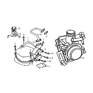 Kleppendeksel - Carburateur Sym Fiddle White WH8018P