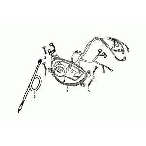 Kilometerteller - Cockpit - Kilometertellerkabel Sym Orbit II Euro 4 Mat Gray