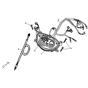 Kilometerteller - Cockpit - Kilometertellerkabel Sym Symphony SR (BK5560) black