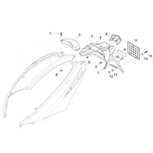 Motorschermen Piaggio New Fly 4-takt 4V rood 854a
