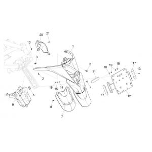 Achterspatbord Piaggio MP3 300 HPE / 300 HPE Sport ABS Euro 5 2020-2022